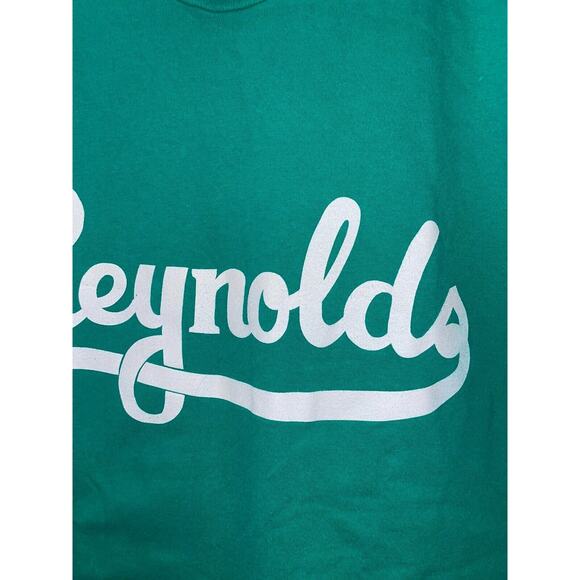 Vintage American Legion Baseball Shirt Reynolds Norman #18 Green Tee 90s L Large - Picture 3 of 9